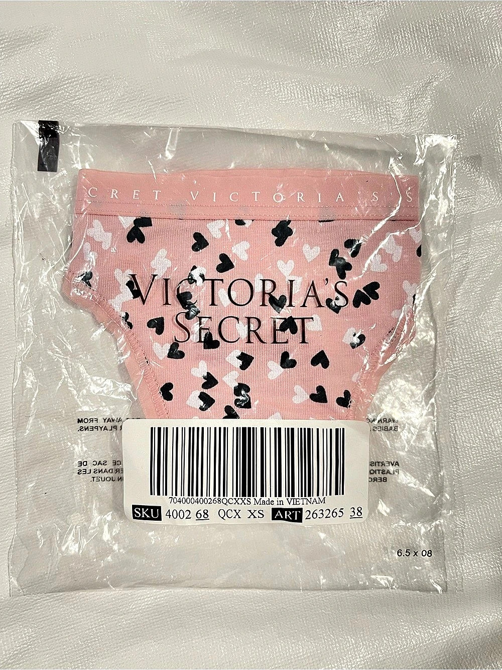 Victoria's Secret Women's Pink & Black Panties Size XS NWT